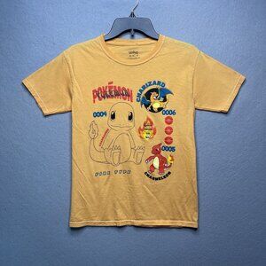 Pokémon Charmander Evolutions Womens T-Shirt Yellow XS Graphic Tee
